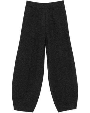 Semicouture Lantern-Silhouette Casual Pants - Black