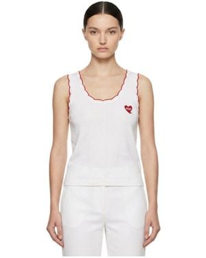 Marissa Chiara Crew Neck Vest - White