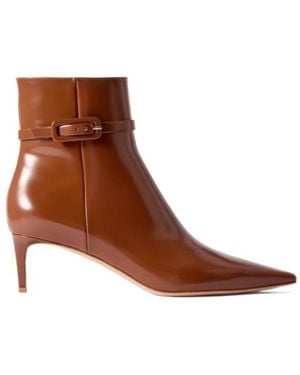 Gianvito Rossi Leather Ankle Boots - Brown