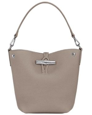 Longchamp Le Roseau Essential Xs Bucket Bag - Grey