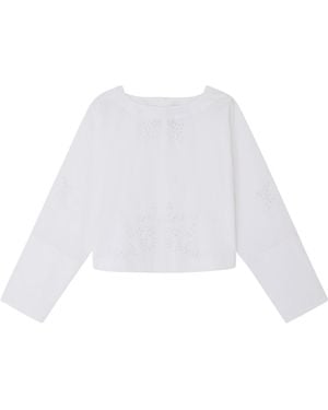 Soeur Embroidered Shirt - White