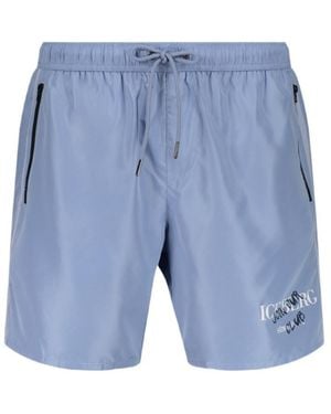 Iceberg Elastic Waist Swim Trunks - Blue