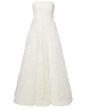 Rebecca Vallance Bridal Willow Ruffled Mesh Bustier Gown - White
