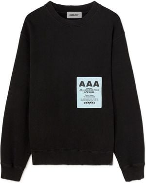 Ambush Logo Patch Crewneck Sweatshirt - Black