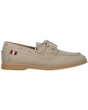 Bally Webby Lace-Up Moccasins - Gray