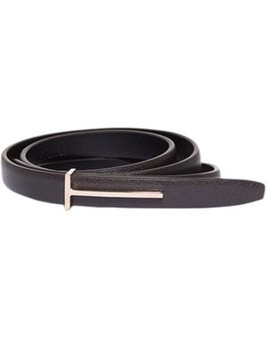 Tom Ford Buckle Belt - White