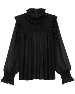 Saint Laurent Ruffled Blouse - Black