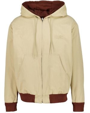 MM6 by Maison Margiela Reversible Zip Drawstring Sweatshirt - Natural