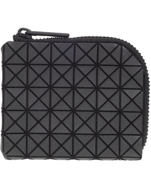 Issey Miyake Geometric-Patterned Zip Around Wallet - Black