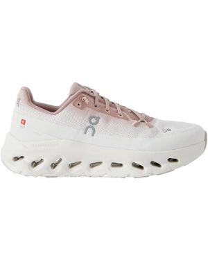 On Shoes Stretch Recycled-Knit Sneakers - Gray