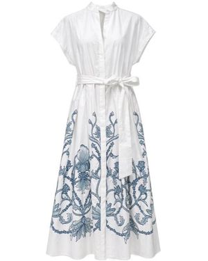 Eleventy Short Sleeve Dress - Blue