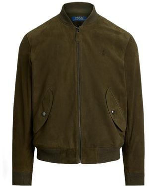 Polo Ralph Lauren Suede Bomber Jacket - Green