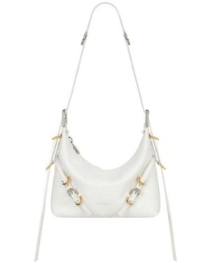 Givenchy Mini Voyou Logo Detailed Shoulder Bag - White