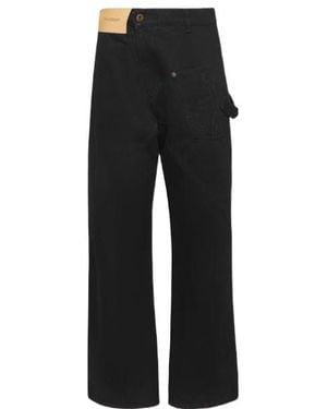 JW Anderson Jw Anderson Twisted High Waist Jeans - Black