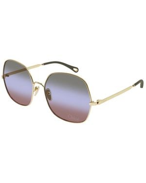 Chloé Chlo Eyewear Geometric Frame Sunglasses - White