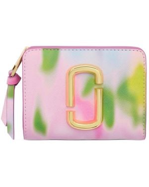Marc Jacobs The Blurred Floral Snapshot Mini Compact Wallet - Pink