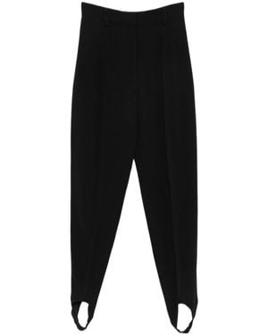 Stella McCartney Cady Stirrup-Cuff Tailored Trousers - Black