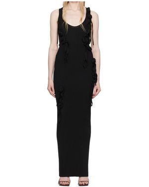 Coperni Ribbon-Detail Knitted Maxi Dress - Black