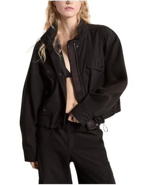 MICHAEL Michael Kors Michael Kors Logo Tape Woven Anorak - Black