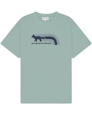 Maison Kitsuné Maison Kitsuné Fox Motif Crewneck T-Shirt - Green