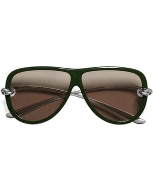 Bottega Veneta Knot Aviator Sunglasses - Multicolour