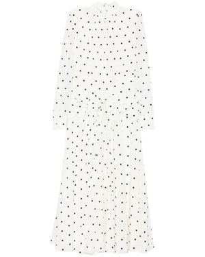 Alessandra Rich Polka-Dot Dress - White