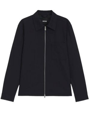 BOSS Long-Sleeved Casual Jacket - Blue