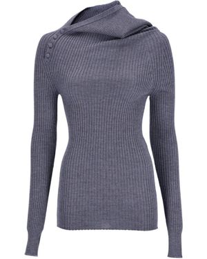 Jean Paul Gaultier Asymmetric Hoodie - Blue