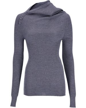 Jean Paul Gaultier Asymmetric Hoodie - Blue
