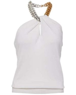 Stella McCartney Embellished Halterneck Wool Top - White