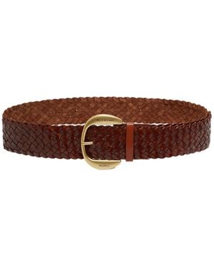Weekend by Maxmara Braided Buckle Belt - Brown