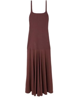 St. Agni Square Neck Dress - Purple