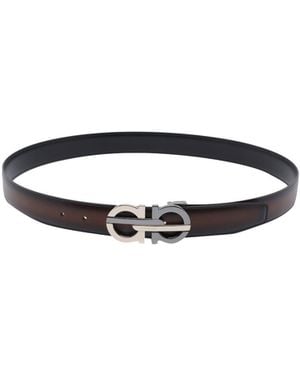Ferragamo Adjustable Waist Belt - White