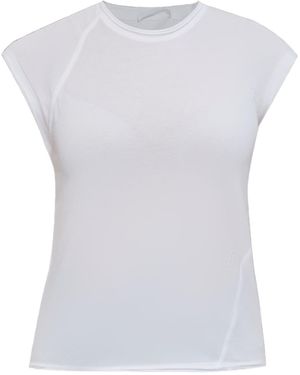 Helmut Lang Cropped Twisted T-Shirt - White
