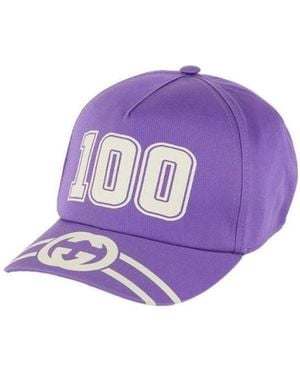 Gucci Logo Twill Baseball Cap - Purple