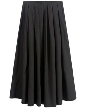 Roberto Collina A Wide Pleated Skirt - Black