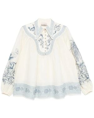 ALÉMAIS Villa Romantica Blouse - White