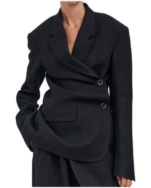 Uma Wang Long-Sleeved Suit Jacket - Black