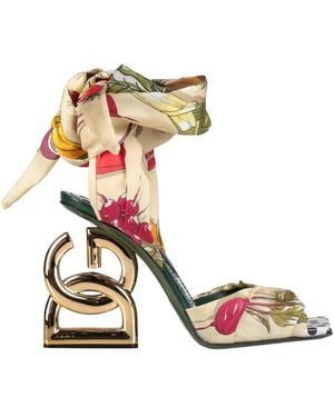 Dolce & Gabbana Multicolored Satin Sandals - Metallic