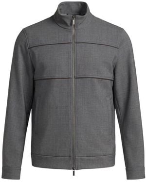 Peserico Casual Zip-Up Jacket - Gray