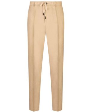 Peserico Drawstring Tailored Trousers - Natural