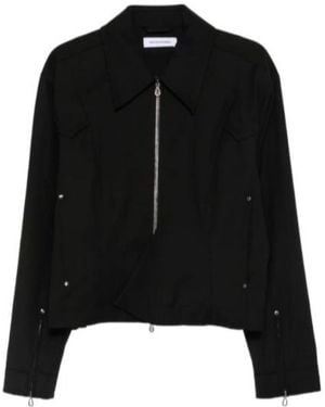 Kiko Kostadinov Kraner Cropped Blouson Jacket in Black for Men | Lyst