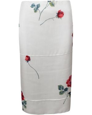 N°21 Slit Midi Skirt - Grey