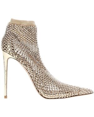Le Silla Gilda Embellished Pointed-Toe Pumps - White