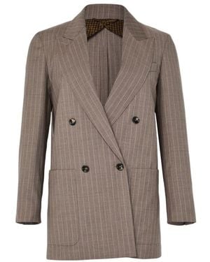 Max Mara Double-Breasted Blazer - Brown