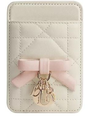Dior Qixi Lady Magnetic Card Holder - White