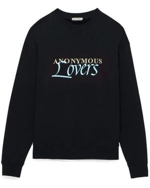 JW Anderson Jw Anderson Anonymous Lovers Sweatshirt - Black