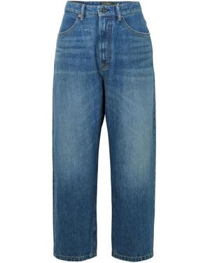 Polo Ralph Lauren Bow High-Rise Tapered Jeans - Blue