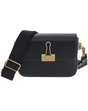 Off-White c/o Virgil Abloh Binder Foldover Top Shoulder Bag - Black