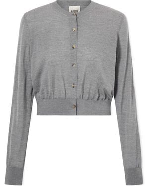 KHAITE Tansy Wool And Cashmere-Blend Cardigan - Grey